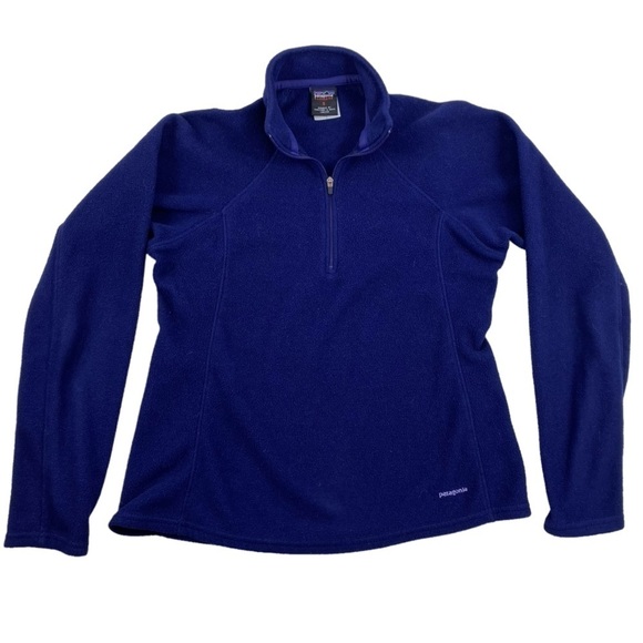 Patagonia Women's Royal Blue/Purple Capilene Lightweight 1/4 Zip Pullover Sz S - Picture 1 of 8